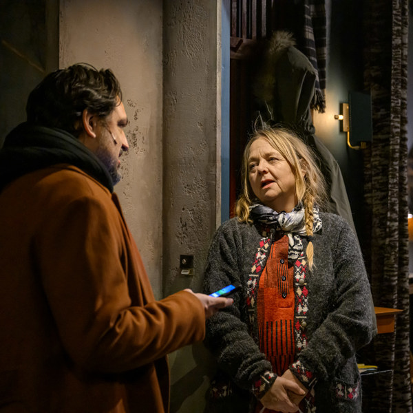 Danilo Bejarano och Huld Lind Jóhannsdóttir i Rage.